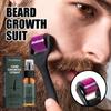 Natural Men's Beard Grow-th Spray Set Beard Grow-th Essence Moisturizing Spray Nourishing Hair Follicles Beard Nutrient Solution