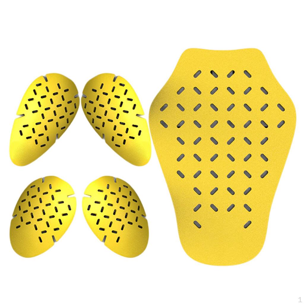 5 Pieces Armor Pads Body ,EVA Breathable Motorcycle Protector Insert for Jackets