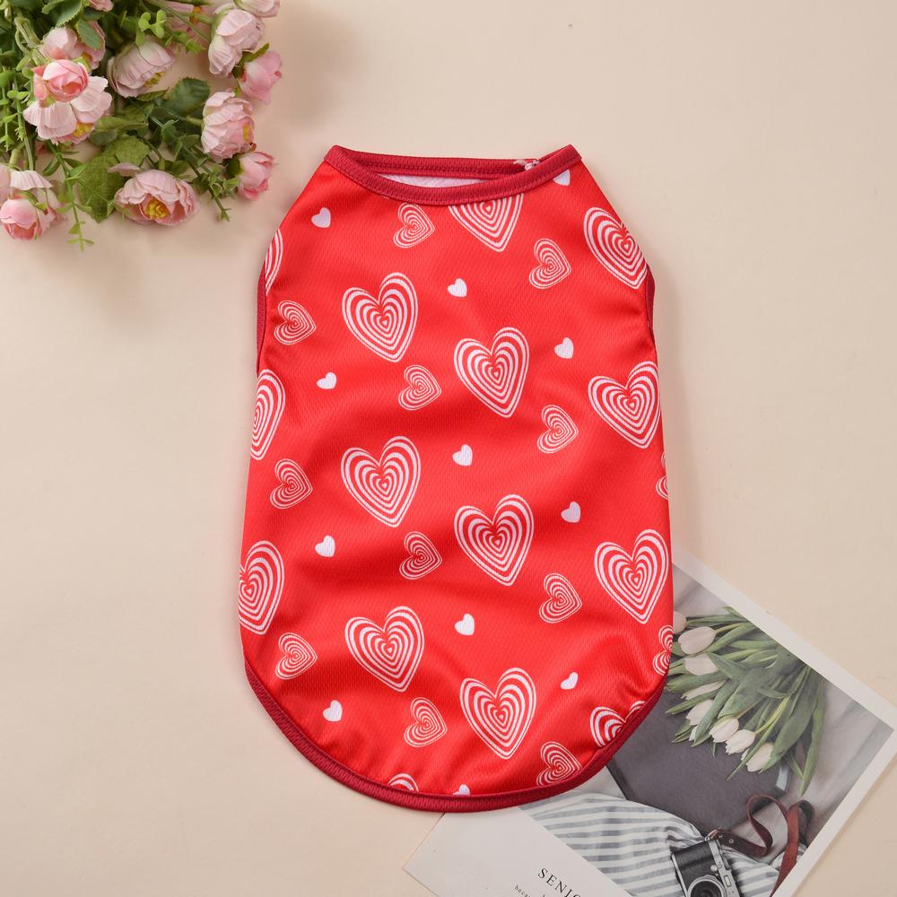 Mesh Pet Dog Clothes Cute Letter Print Puppy Vest For Small Dogs Cats Costume Soft French Bulldog Pullover Festival Dress Up Apparel