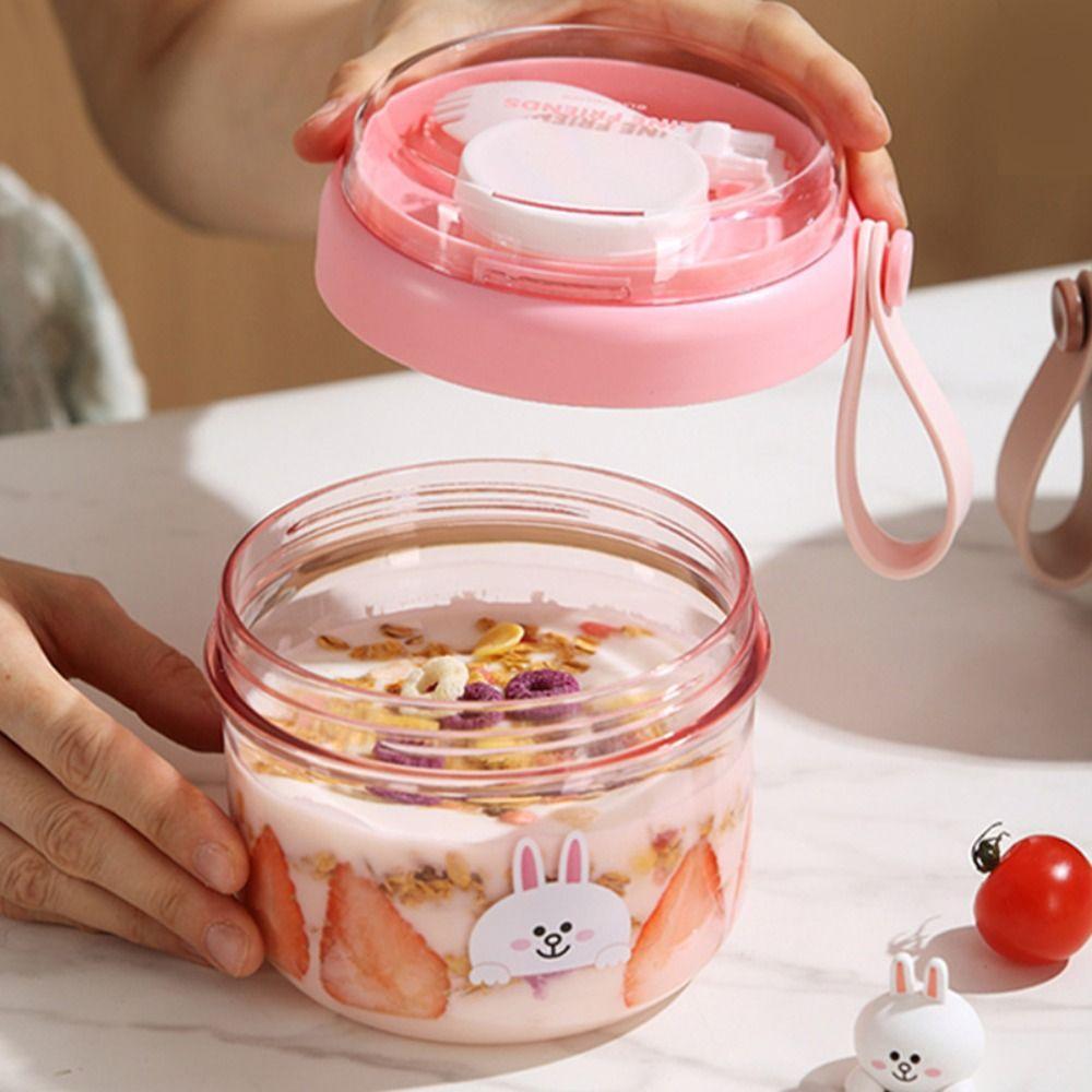 650ml Breakfast Cups Seal Oats Container Portable Salad Cup  for Oatmeal Cereal Nut Yogurt