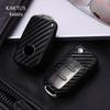 Kashiru Carbon Fiber Car Key Case for Volkswagen Sagitar, Lavida, Tiguan - Full Wrap Shell Cover