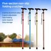 Outdoor Folding Trekking Pole with Ergonomic Handle Portable Lightweight Men Women Seniors Travel Collapsible Walking Stick Climbing Crutch Cane