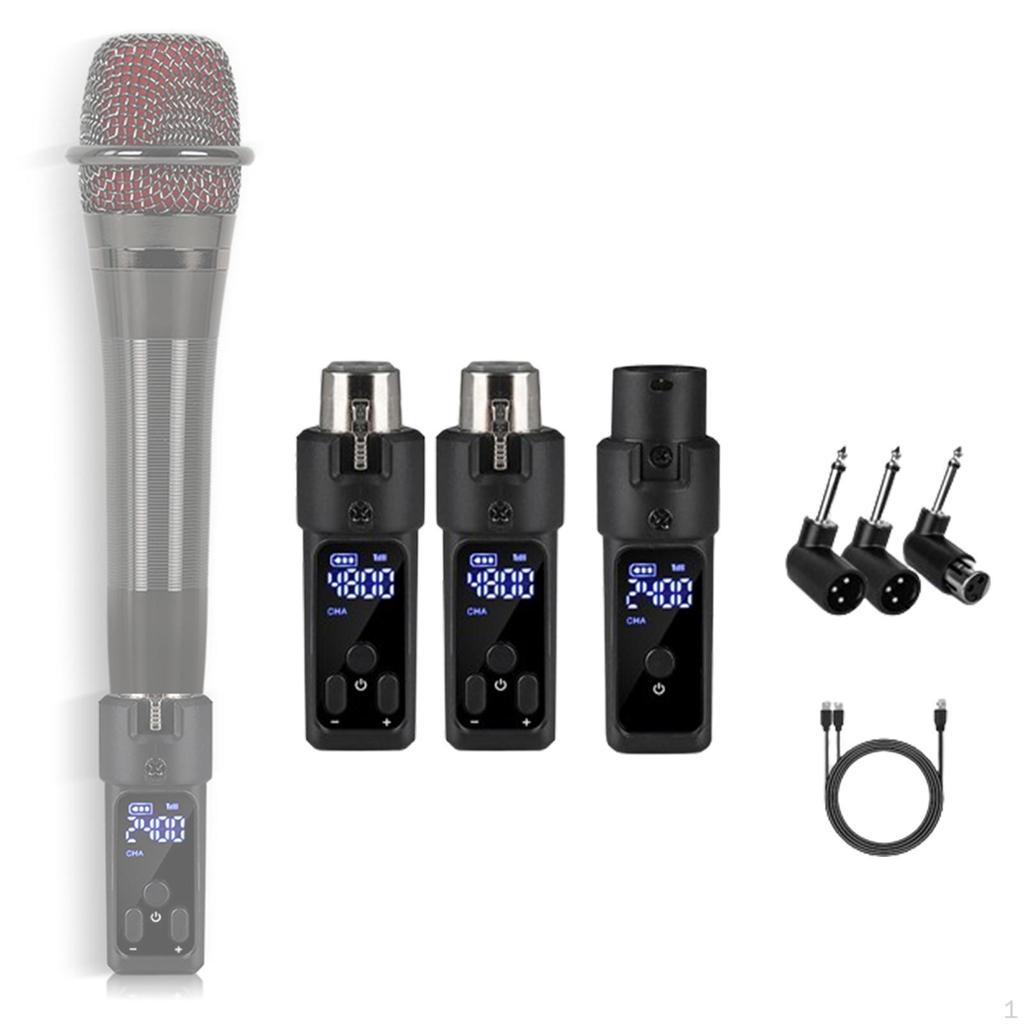 Microphone System with Transmitter And Receiver, 30M Range Rechargeable