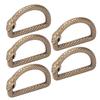 5Pcs D Rings Zinc Alloy Sturdy Durable Multifunctional Wide Application Metal D Rings for Bag Backpack BeltBronze
