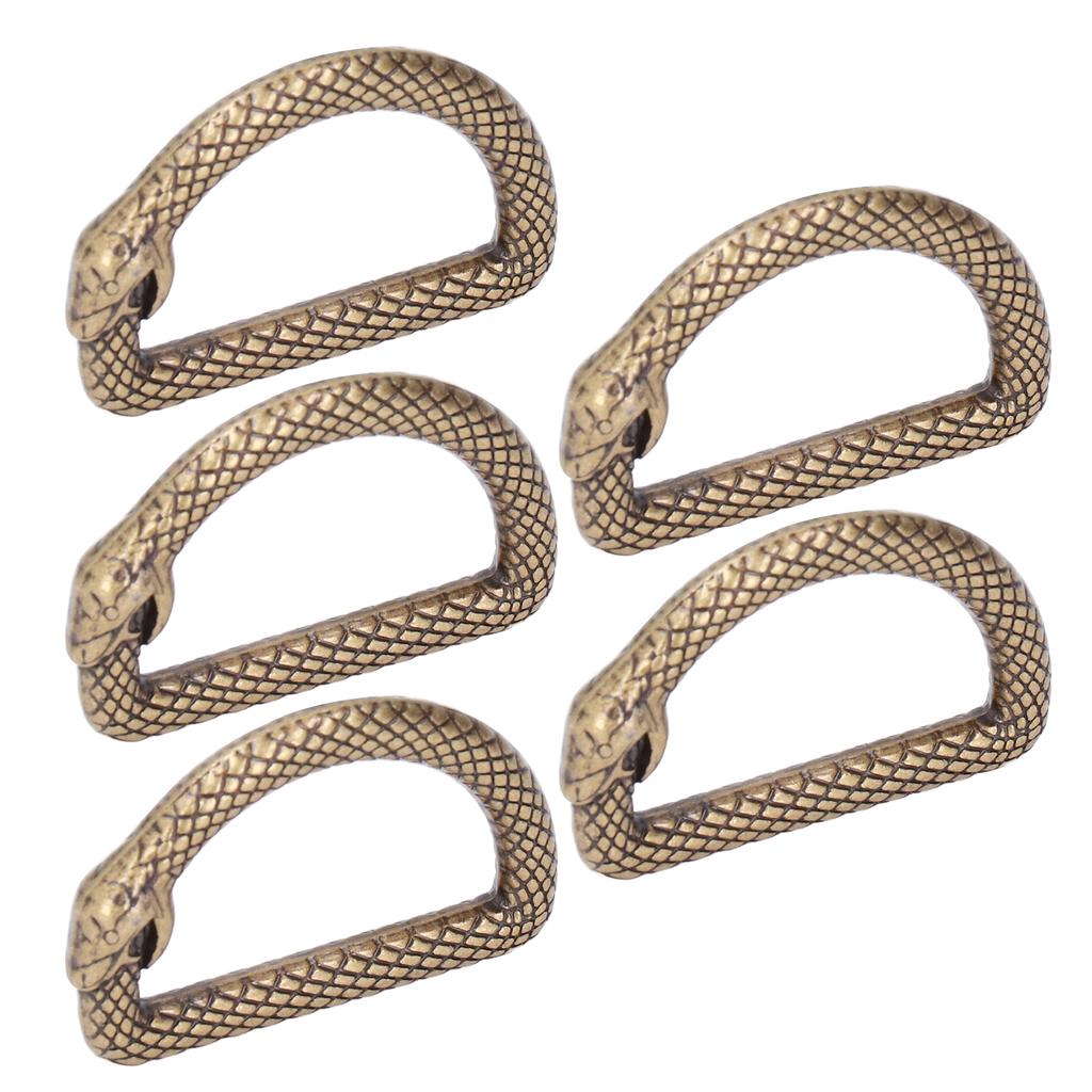5Pcs D Rings Zinc Alloy Sturdy Durable Multifunctional Wide Application Metal D Rings for Bag Backpack BeltBronze