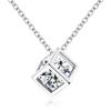 Sale Water Cubic Zircon Necklace Rubik 'S Cube Pendant Necklace For Ladies Party Birthday Present