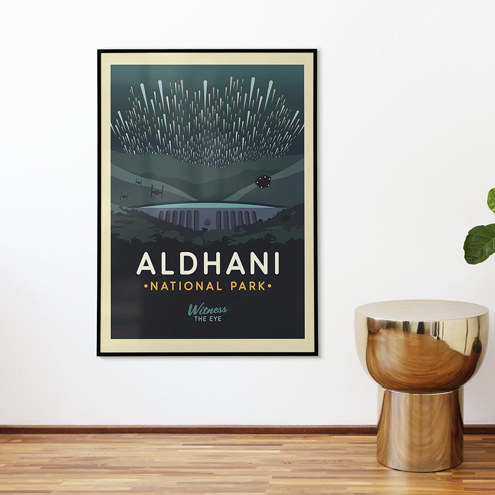 Planet Poster Galaxy Star Attraction Canvas Painting Tatooine Endor Gift Wall Art Retro Space Landscape Print Picture Room Decor