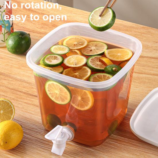 3.5L Drink Dispenser Fridge Beverage Liquid Container with Spigot Cold Water Pitcher for Home Party Outdoor