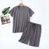 Men's Pajamas Summer Modal Short-Sleeved Shorts Home Wear Thin Round Neck Casual Suitable for Daily Wear Plus Size Pajama Set