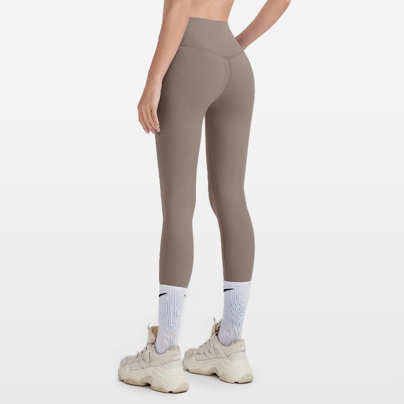 Autumn and Winter Nude Yoga Pants Women's High Waist Peach Hip Lift Sports Fitness Pants Quick-drying Tight Trousers