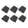 10PCS  To  Adapter 2 Prong Flat Plug To Round Outlet Converter for Home Travel Office Use 125‑
