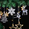 Christmas Xmas Tree Decoration Creative DIY Acrylic Hanging Ornaments Pendants Snowflake Snowman
