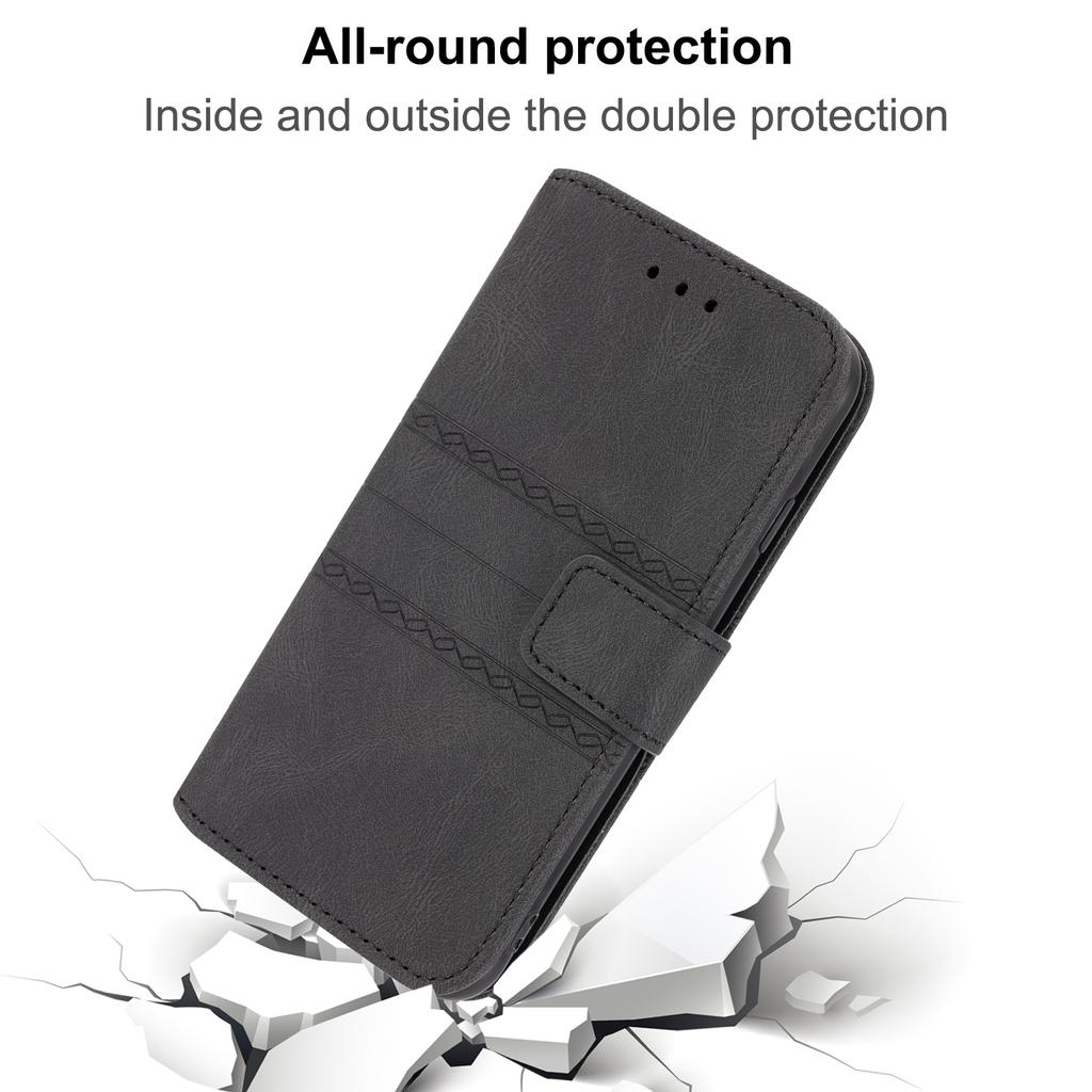 For Huawei Nova 14 Ultra 5G Case Wallet Skin-Touch Leather Imprinted Phone Cover with Wrist Strap