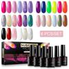 MAYJAM 6Pcs Classic Series Gel Nail Polish Set Classic Queen Neon Color Orange Green Nude Pastel Pink Purple Glitter Nail Art Gel Kit Gift Set