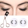 1 Set Magnetic False Eyelashes with Lash Applicator Tool Natural Look Wispy Curly Fluffy Fake Lashes Eyelash Clip Women Makeup Tools Kit