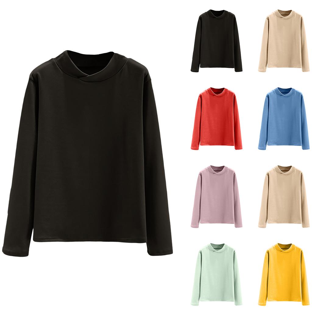 Ladies' Loose Comfortable Casual Fashionable And Warm Underwear With Seamless Cross Collar And Thick Velvet Large Size Top