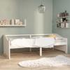 Day Bed - VIDAXL - White - Solid Pine Wood - 90x200 Cm