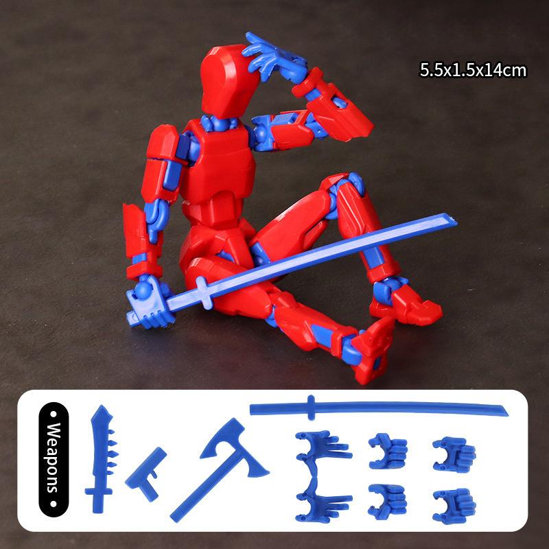 Action Figure Set, Giant Sword Robot Action Figure 3D Printed Robo 13 Action Fidget Toys Figure Articulated, Collectors Desktop