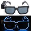Wireless LED Light-up Glasses Glow In the Dark Neon Rave Shades  for Adult Kids