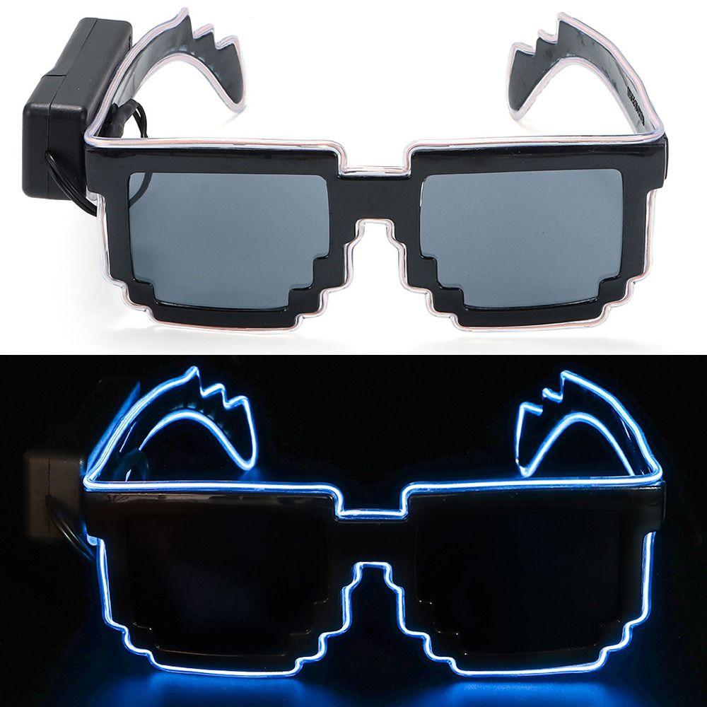 Wireless LED Light-up Glasses Glow In the Dark Neon Rave Shades  for Adult Kids