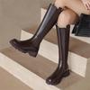 Knight Boots Women's Spring and Autumn New Retro Boots But Knee High Fat Mm Thin Boots Long Boots