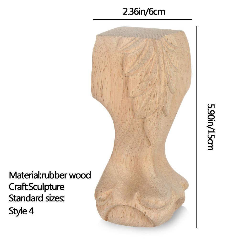 European Style Accessories Furniture Foot Legs Vintage Wood Carved Cabinet Seat Feets Home Decor
