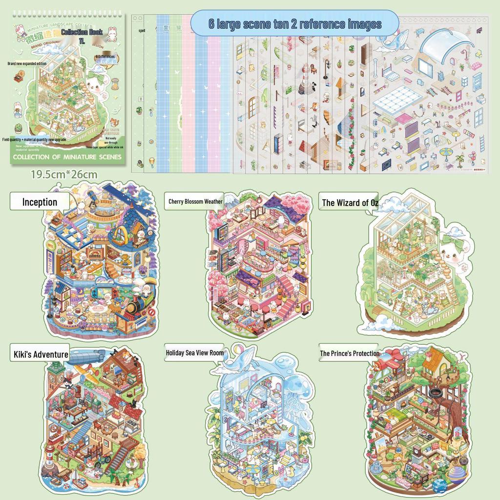 Bit 11.0 Miniature Scene Book: 3D Fairy Tale Stickers Collection
