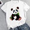 Graphic T-shirt Clothing Panda Animal Lovely Cute Casual Summer Fashion Women Top Tshirt Short Sleeve Lady Female Print Tee
