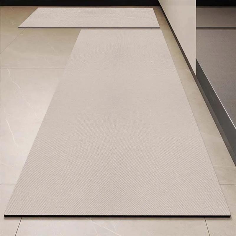 Waterproof Leather Kitchen Carpet, PVC Floor Mats, Plant Pattern, Anti-Slip Decorative Large Area Rug, Home Anti-Oil Rugs