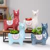 Cute Alpaca Flower Pot Planter Succulent Pot Indoor Ceramic Vase Home Decor Garden Decoration Bonsai Plant Pot