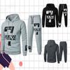 Men Sets Fashion  Sweatsuit Set  Casual  Sportwear Suits Hoodies Streetwear Men Hip Pop Tracksuits Yasheng