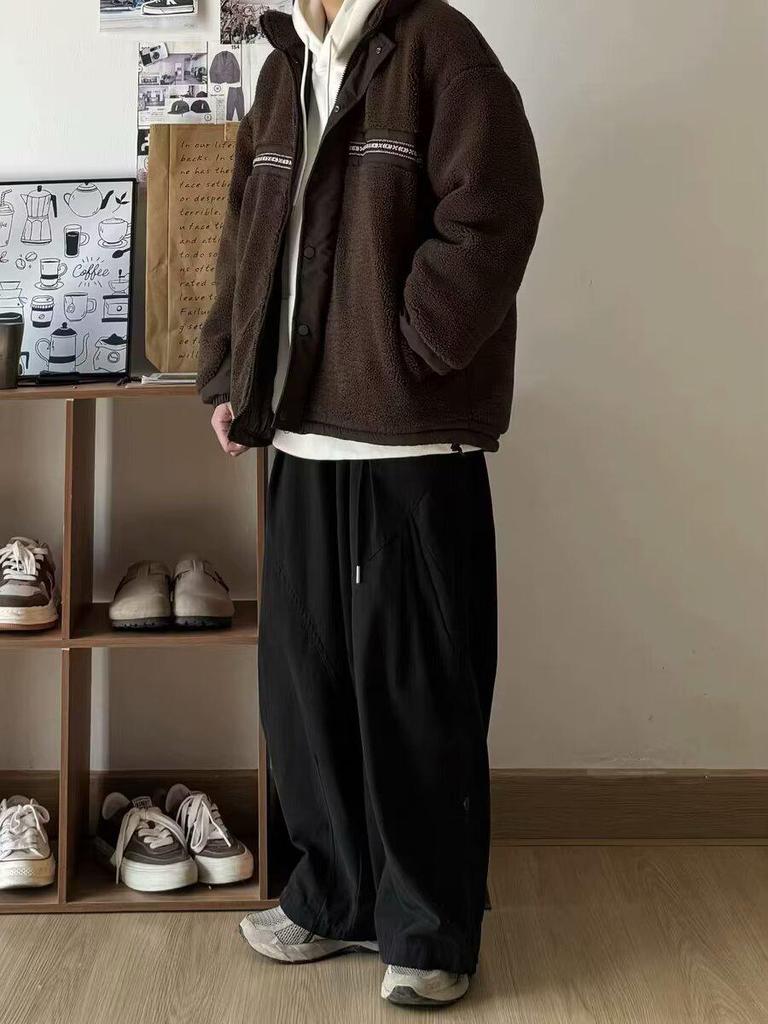 Men's Spring & Autumn Loose Fit Wide-Leg Japanese Straight Pants