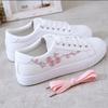 Women Sneakers Pu Leather Platform Shoes Women Lace Up Casual Shoes White