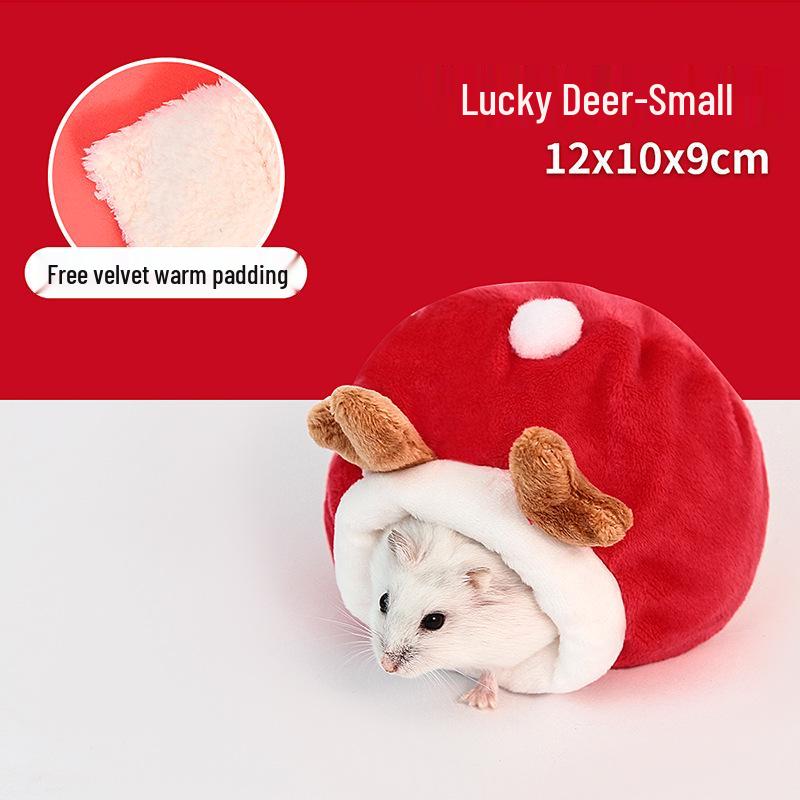 Теплое хлопковое гнездо для хомяков и мышей - Зимний спальный мешок-домик