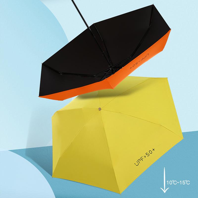Mini Sunumbrella Pocket Umbrella Vinyl Folding UV Protection Sunshade Pocket Umbrella Capsule Umbrella