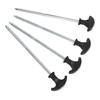 4PCS Camping Tent Pegs Stainless Steel T Shaped Screw In Stakes Ground Anchors for Outdoor Canopy Awning Shed
