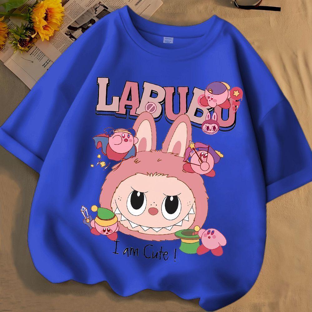 Hot New LABUBU Cartoon 3D Print Kids T Shirts Boy Girls Cool Short-Sleeved Child Clothing