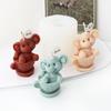 3D Cartoon Animal Silicone Candle Mold DIY Cute Cup Teddy Bear Elephant Candle Making Supplies Soap Resin Mould Craft Home Decor