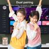Mini Karaoke Machine Wireless Microphone and Speaker Set with 2 Microphone Rechargeable LED Color
