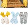 1 Pair Beekeeping Gloves Anti-bee Breathable Protective Long Sleeves Canvas Goat Leather Comfortable Beekeeping Gloves
