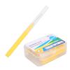 60pcs Box Orthodontic Interdental Brush Tooth Cleaning Tool Dental Teeth Cleaner Toothpick Yellow