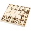 Wooden Ornaments - Christmas - 90 Pcs - 6 Designs - 9 To 11 Cm - For Hanging