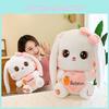 Pattern Carrot Loving Heart Rabbit Plush Toy Animal Stuffed Decoration Doll