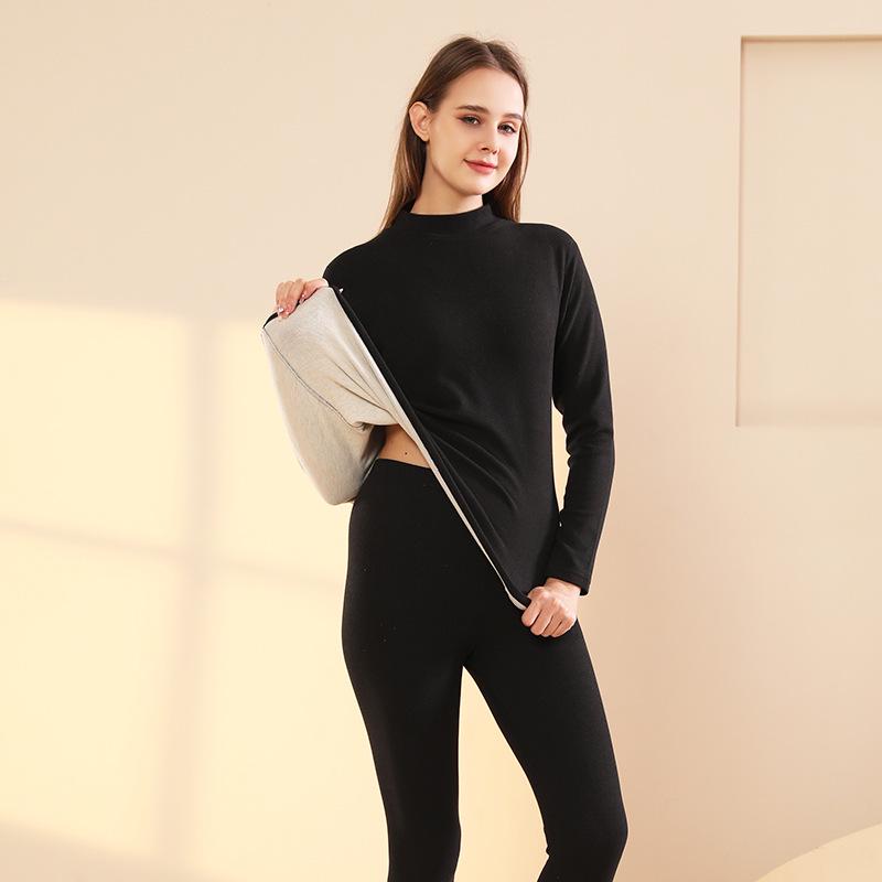 Men's Silk Cashmere Thermal Underwear Set: Velvet-Enhanced for Autumn and Winter