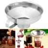Tool Jam Cup Kitchen Canning Funnel Stainless Steel Wide Mouth Hopper Filter