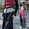 Polka Dot Wide-leg Pants Women's Spring Elastic Waist Drape Loose Straight Casual Pants