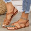 2024 New Summer Sandals Women Flats Thong Narrow Rome Style Band Flip Flops Slip On Female Beach Shoes Ladies Fashion Sandalias