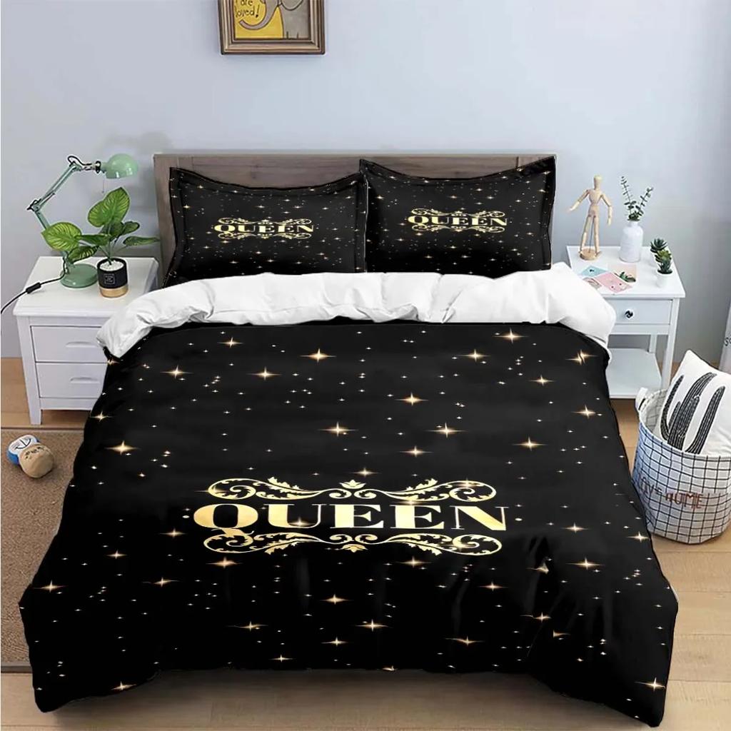 Hot Sale Fashion King Queen Bedding Set Single Twin Full King Size Cute Animals Bed Linen Adults Teens Bedroom Luxury Gift