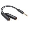 Stereo 6.35mm Extension Audio Cable 1 Male To 2 Female Headphone Headset Splitter 20cm