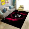 3D Beautiful Music Notes Area Rug Large,Carpet Rug for Living Room Bedroom Sofa Kitchen Decoration,Kid Play Non-slip Floor Mat